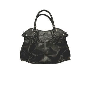 Vintage Genuine Leather Black Women's Clutch Handbag Purse Bag Handmade